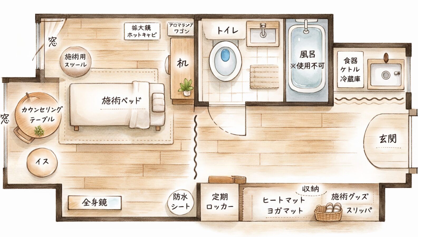 “東銀座店｜間取り図"