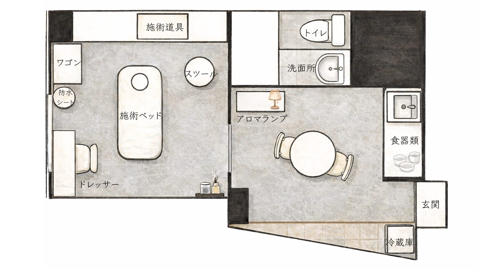 “四ツ橋店｜間取り図"