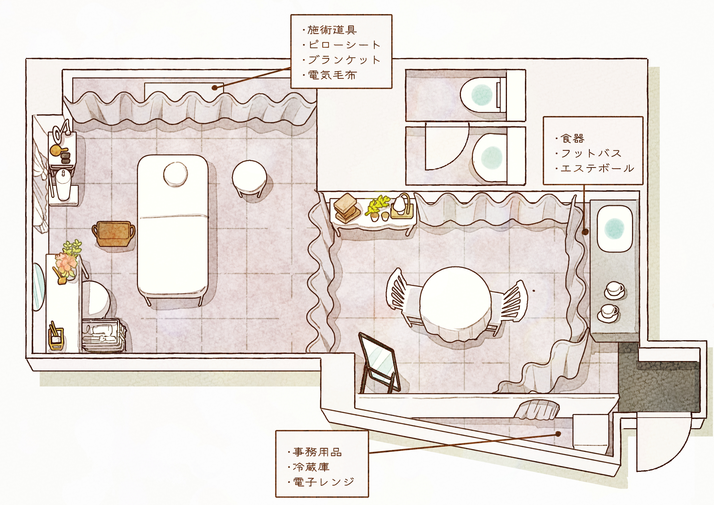“四ツ橋店｜間取り図"